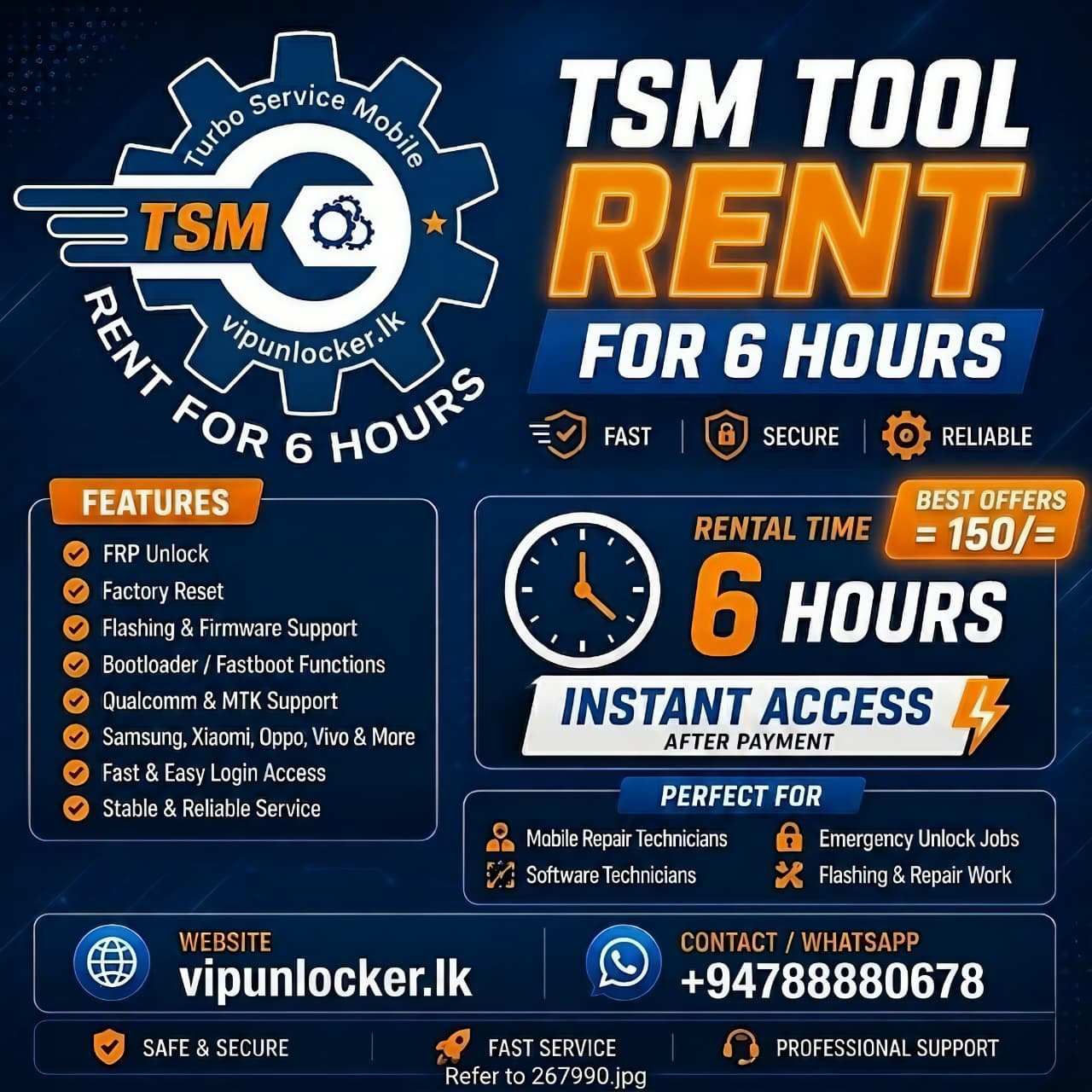 TSM Tool Rent (3h) 2 Souce(best offers ⚡)